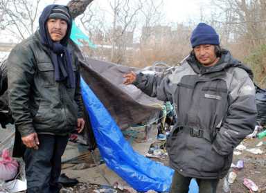 Homeless camping on Coney Island Creek