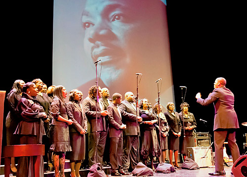 BAM’s Martin Luther King, Jr. tribute draws visitors — and protesters