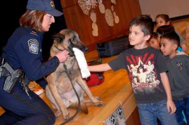 Best in sniff: Nosy service dogs put on a show at PS 163