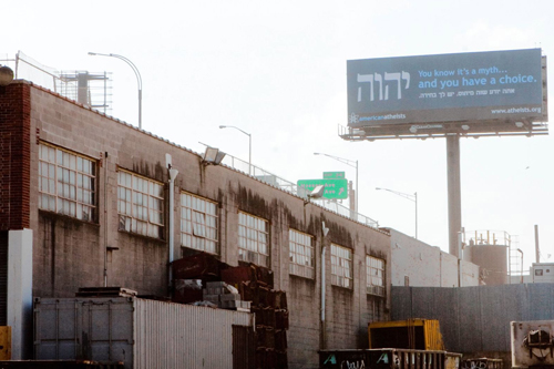 Atheist billboard rises in Greenpoint amid controversy