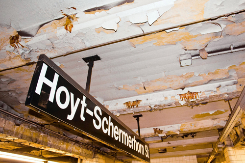 This station is G-ross! Peeling ceiling is latest problem for G train riders