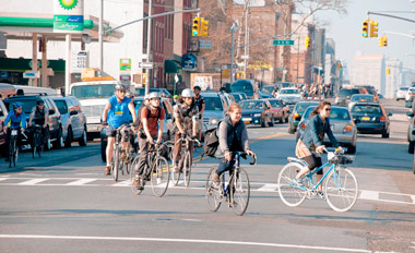 Cyclists and pedestrians mourn those killed in car crashes