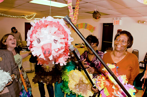 Whacky party! Seniors make and destroy art in same day