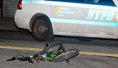Bicyclist hit by Jeep
