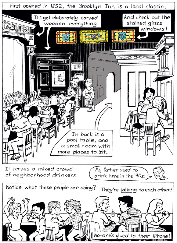 Our bartoonist visits a Brooklyn classic