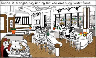 The bartoonist reviews Williamsburg’s newest waterfront watering hole