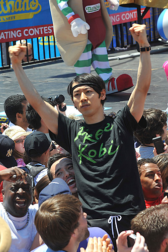 Kobayashi actually ate 58.5 hot dogs on July 4 — not 68.5!