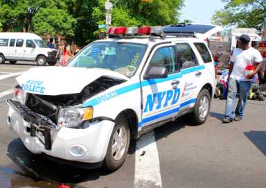Two injured in NYPD SUV crash
