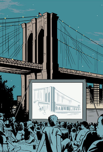 Spots illustrated: Adrian Tomine draws the boro you know and love