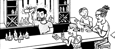 Bartoonist checks out a cocktail and wine bar in Williamsburg