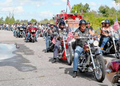 Two-wheeled salute: Motorcycle run honors fallen