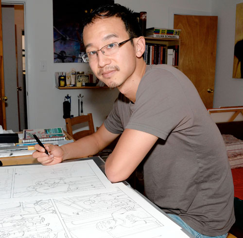 Cartoonist fights real villain: boredom