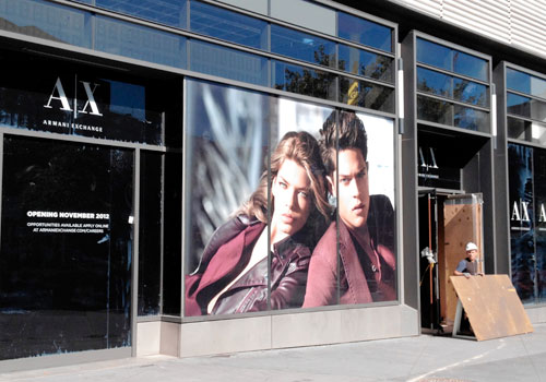 Armani arrives on Fulton Mall