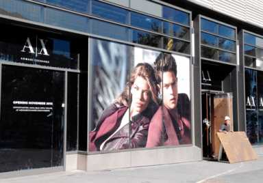 Armani arrives on Fulton Mall