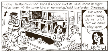 Bartoonist checks in on Red Hook