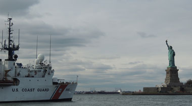 Bringing out the big guns! Coast Guard vessel arrives in Narrows to assist in Hurricane Sandy recovery