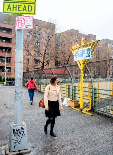 Fear-inducing menorah goes dark