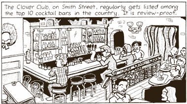 Our roving Bartoonist toasts the Clover Club