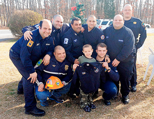 First responders bring special presents to Cancer-striken boy