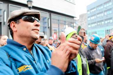 Unions rally against Downtown’s City Point development