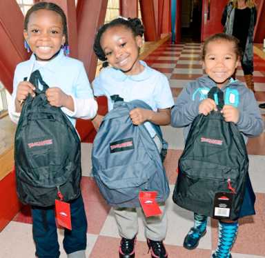 PS 115 kids get free school supplies!