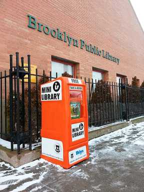 Free book boxes keep fiction afloat outside waterlogged libraries