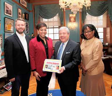 Mr. Brooklyn honors young poet