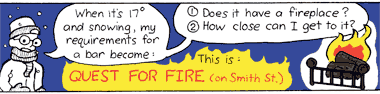 Our Bartoonist is on a quest for fire on Smith Smith