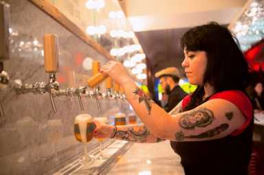 Tapping into beer at Torst