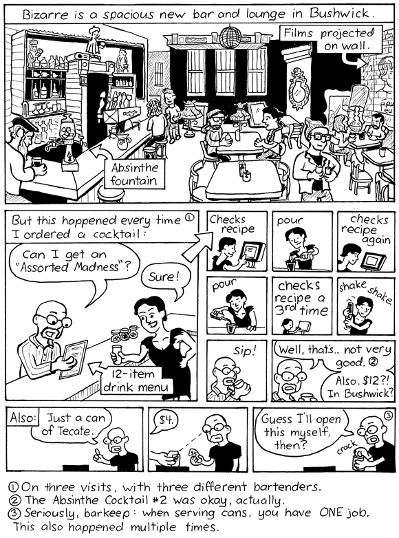 Our bartoonist wants his beer cans opened for him