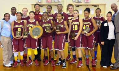 Nazareth girls earn third straight Catholic state hoops title