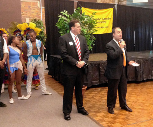 The business of schmoozing: Chamber of Commerce parties travel across the globe — of Brooklyn