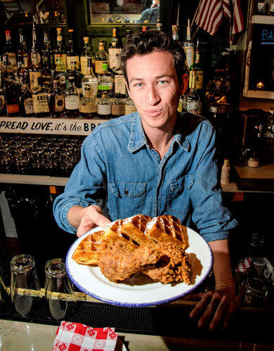 Fried chicken the Brooklyn way: New W’burg eatery serves up waffles, vegan option