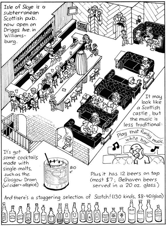 Bartoonist checks out a new whiskey bar in Williamsburg