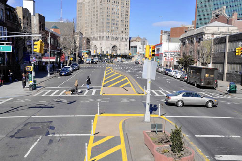 More room for people, less for cars on Fourth Avenue in Slope