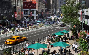 Barrier Ridge: New city traffic plan includes Manhattan-style pedestrian fencing