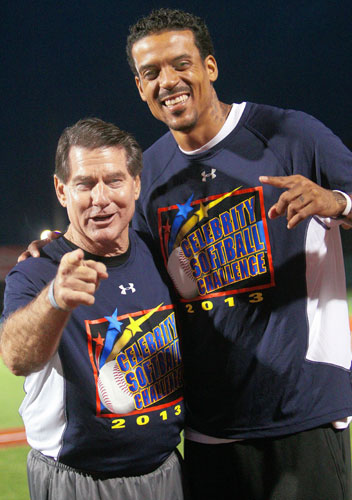 Celebrities play softball for a good cause