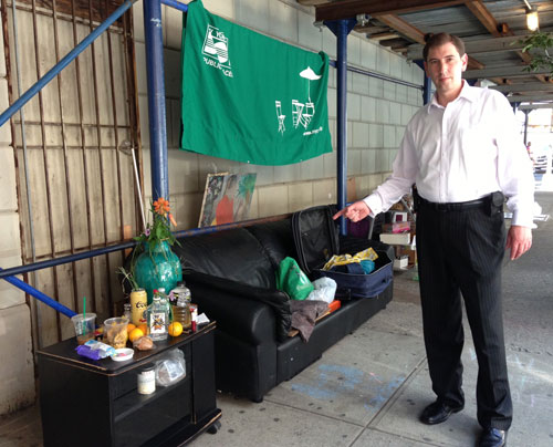 Homeless get alfresco living room