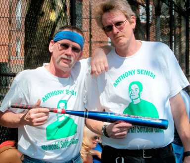 Locals play softball for fallen Brighton Beach friend