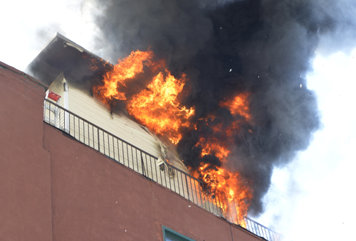 Firefighters save woman from Prospect Heights blaze