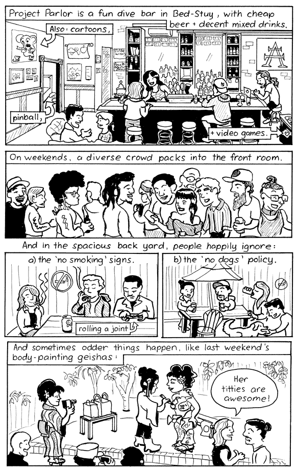 Bartoonist dives in to Bedford-Stuyvesant