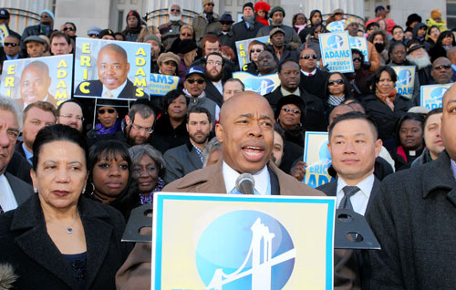 Adams aims for Borough Hall