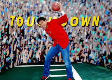 Football at Fort Ham! Big game promo comes to base