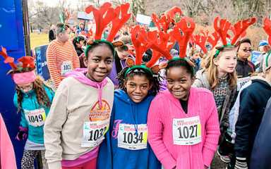 Run-deer! Kids spring through Prospect Park in Reindeer Run