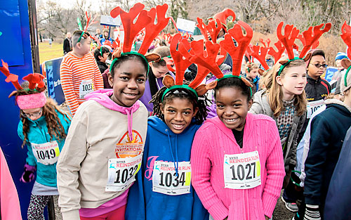Run-deer! Kids spring through Prospect Park in Reindeer Run
