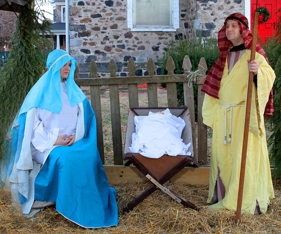Living nativity in Bensonhurst