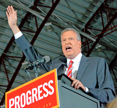 DeBlast-Off! DeBlasio wins huge at the polls