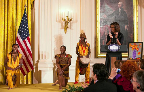 Flatbush dance students perform for the First Lady
