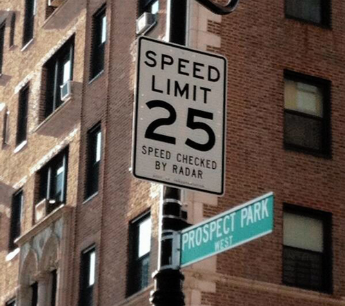 Prospect Park West speed limit cut to 25-miles-per-hour