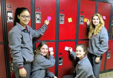 Bishop Kearney High School girls boost peers and staff with love notes